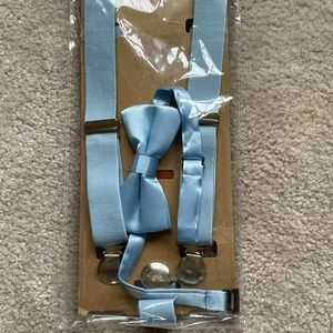 Babyhug Bow and Suspender Set - Blue